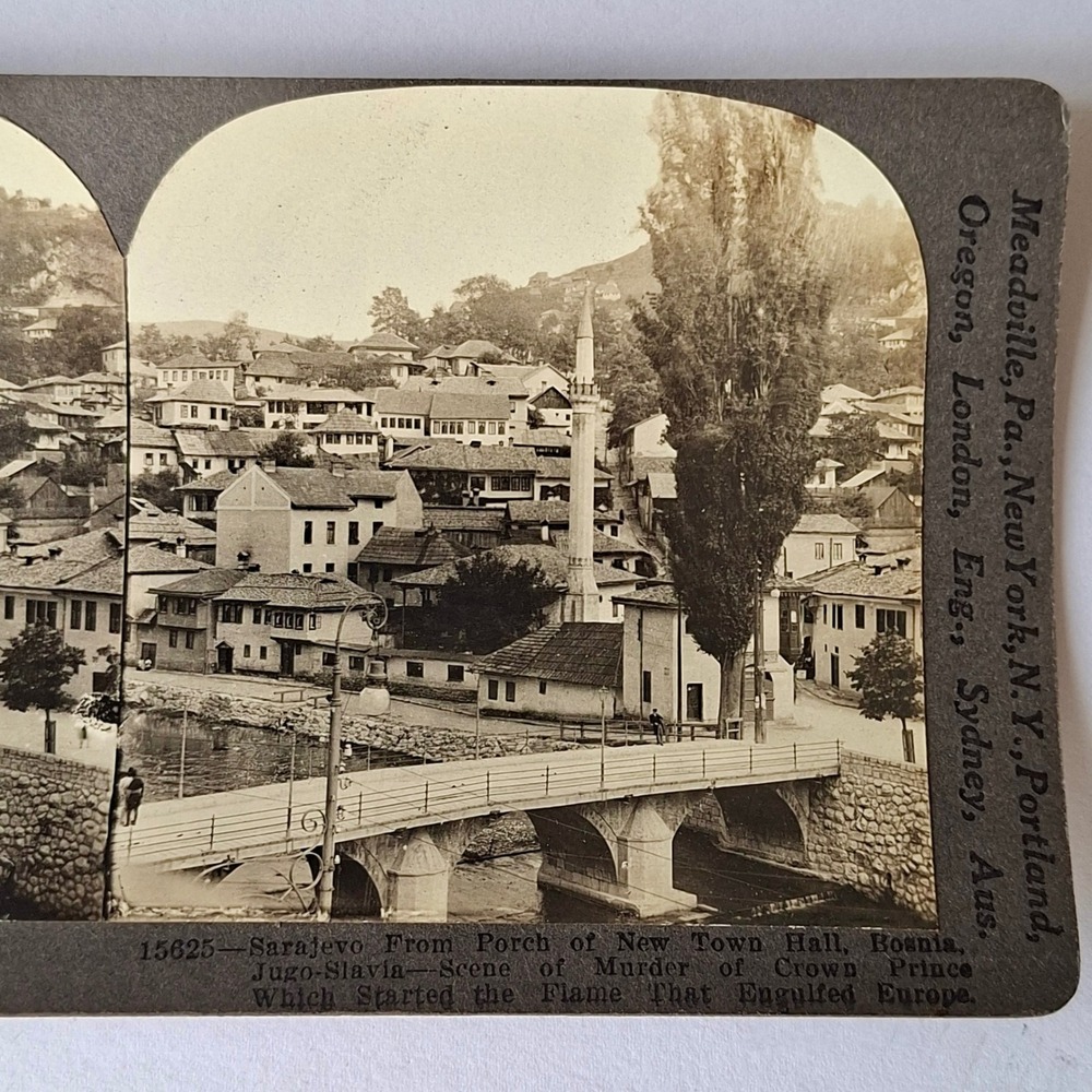 Keystone 15625 Sarajevo Yugoslavia Scene Murder Crown Prince WWI Stereoview